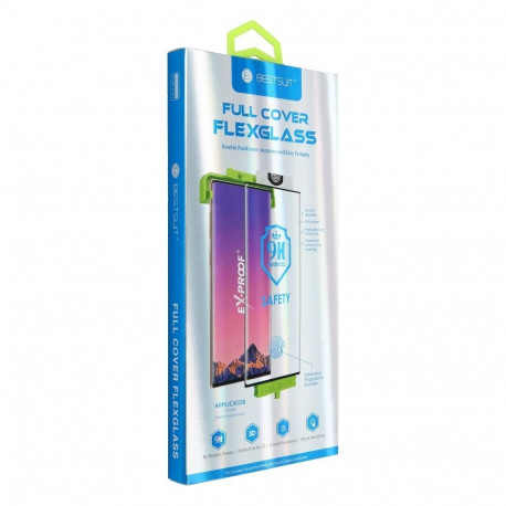 5D Full Glue Hybrid Glass for Samsung S21FE Bestsuit Flexible (Hot Bending) (Fingerprint Reader Comp