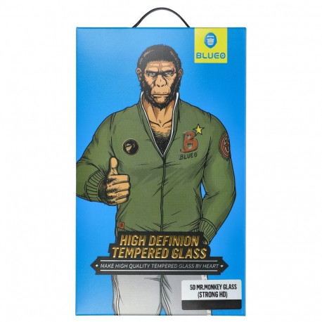 5D Mr. Monkey Glass - Apple iPhone X/XS/11 Pro black (Anti-Static Strong HD)