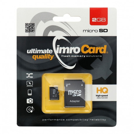 IMRO memory card microSD 2GB with adapter SD