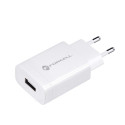 Phone charger Forcell F-Energy USB A QC3.0 2,4A 18W + cable USB A to USB C TFK-TC-1099 white