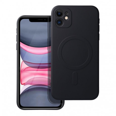 Case for IPHONE 11 SILICONE MAG COVER compatible with MagSafe black