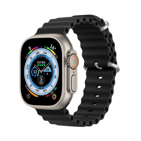 DUX DUCIS strap OCEAN WAVE silicone for Apple Watch 38 / 40 / 41 mm black
