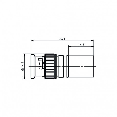 BNC Straight Plug Crimp G37 (2.7/7.25) crimp/crimp Telegärtner