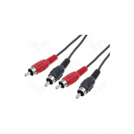 BQC-2RP2RP-0150 Cable;RCA plug x2,both sides;1.5m;black