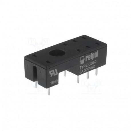 GD50 Relays accessories:socket;Mounting:PCB;Leads:for PCB;PIN:8