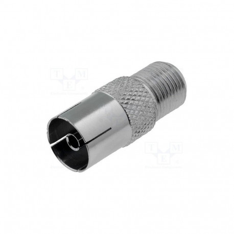Adapter; F socket, coaxial 9.5mm socket