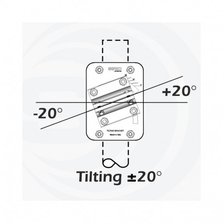 Sirio SA198 Steel Tilting Bracket for Sirio WY-Series, Tilting Maximum 20 degrees