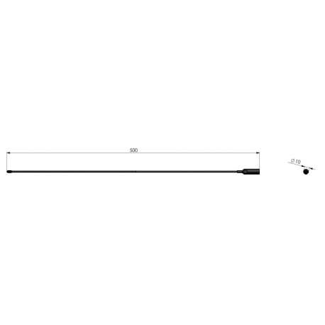 Scan-Antenna E135-185 0 dB FLEX (M6) Super paindlik täis 1/4 λ kliendi häälestatav TITANIUM sulamist