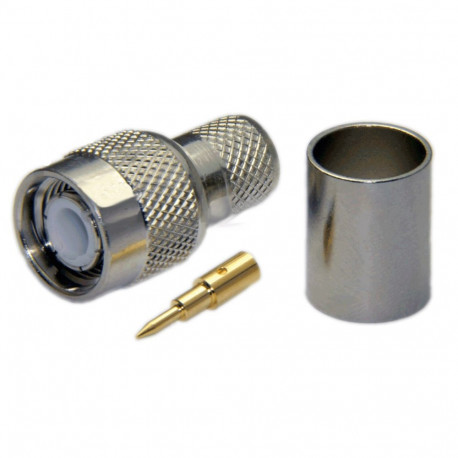 TNC male plug crimp-solder RG213