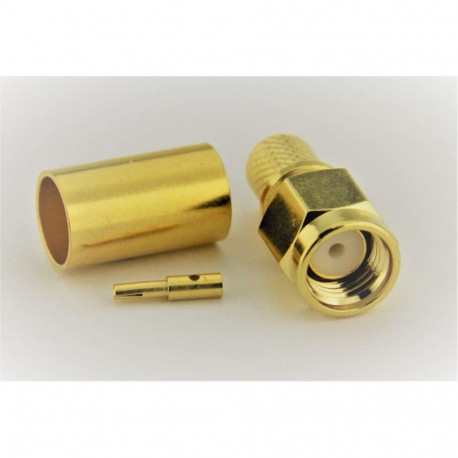 RP-SMA male plug crimp-solder Aircell 5