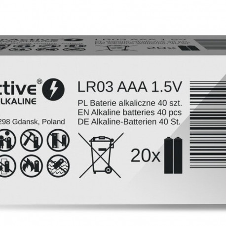 everActive patarei LR03/AAA Alkaline 40tk