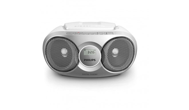 The Philips AZ215S/12 CD Soundmachine (Silver) is a compact, portable audio system 