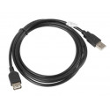Extension cable USB 2.0 AM-AF black 1.8M