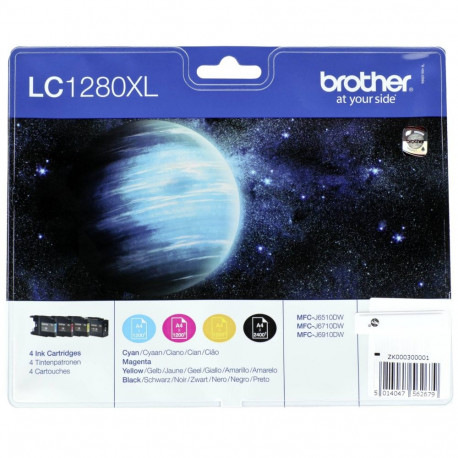 Brother LC1280XL tindikasseti komplekt, 4 värvi