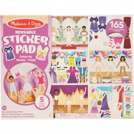 MELISSA & DOUG korduvkasutatavad kleebised Riietused