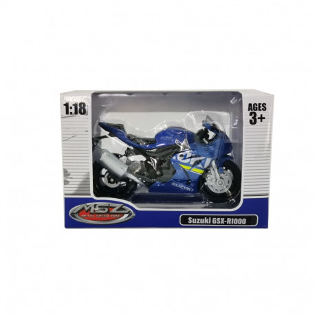 MSZ metallist mudelmootorratas SUZUKI GSR-R1000, skaala 1:18