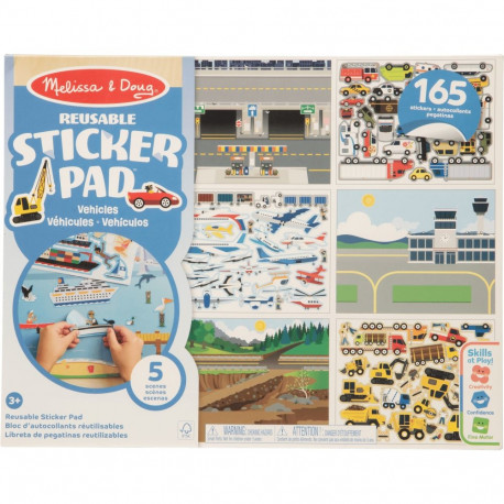 MELISSA & DOUG Reusable Sticker Pad  - Vehicles