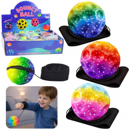 värviline sensoorne kummiga põrkepall süvenditega 6 cm