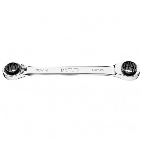 Klucz z grzechotką 4 w 1, 16 x 17 mm + 18 x 19 mm