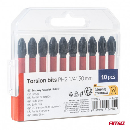 Torsioonotsikud PH2 1/4″ 50mm 10tk