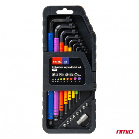 Imbus kuuskantvõtmete komplekt otsikutega 18 tk