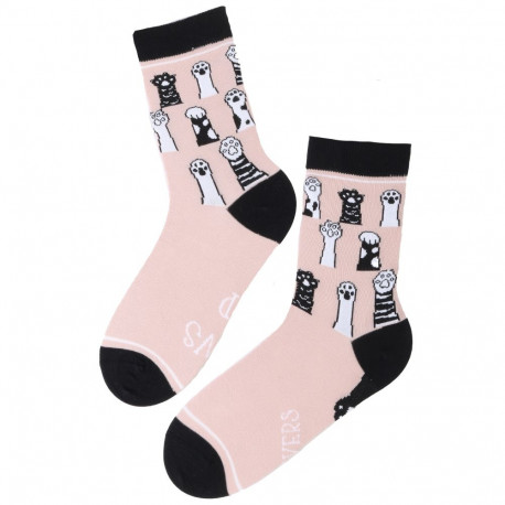 SOKISAHTEL PAWS UP roosad sokid naistele 444