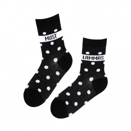 SOKISAHTEL MUST LAMMAS musta värvi puuvillased sokid 444, 446