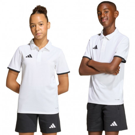 Koszulka dla dzieci adidas Entrada 26 Polo biała JZ6624 140cm