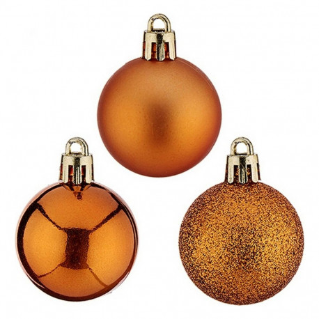 Kuuseehted Krist+ Oranž Plastmass Ø 4 cm 12 Ühikut
