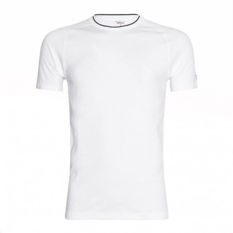 Lühikeste varrukatega T-särk, meeste Wilson Wilson Team Seamless Crew Valge Padel - S