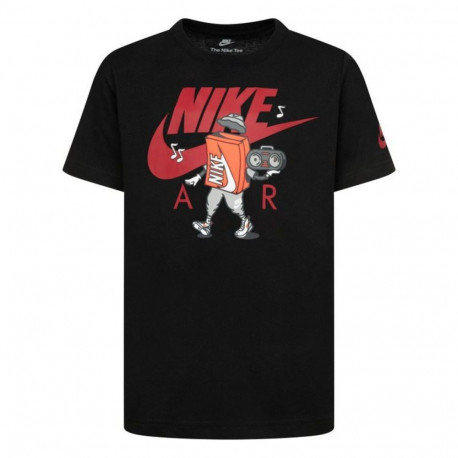 Child's Short Sleeve T-Shirt Nike Air Boxy Black - 4 Years