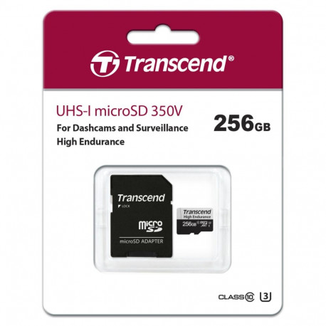 "CARD microSD Card 256GB Transcend SDXC USD350V w/adapter"