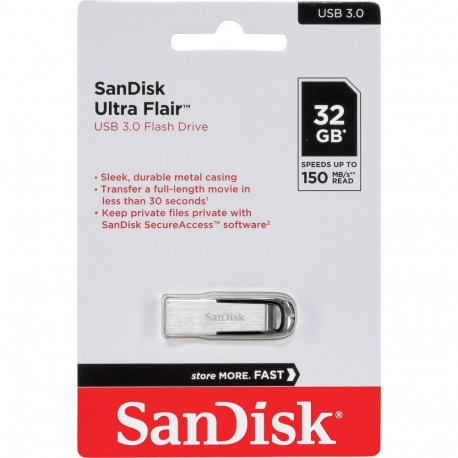 "STICK 32GB USB 3.0 SanDisk Ultra Flair silver"