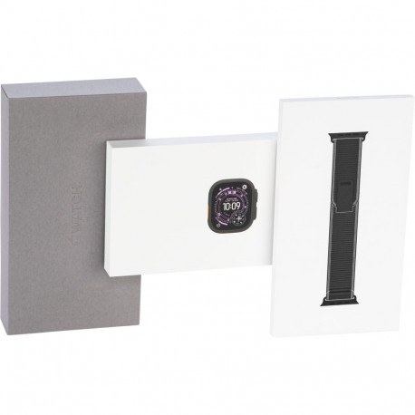 "Apple Watch Ultra 3 Titanium Cellular 49mm Schwarz (Trail Loop schwarz/kohlegrau) M/L"