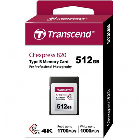 "Card Transcend express 512GB TS512GCF CardE820. TLC"
