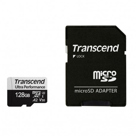 "CARD microSD Card 128GB Transcend SDXC USD340S w/Adapter"