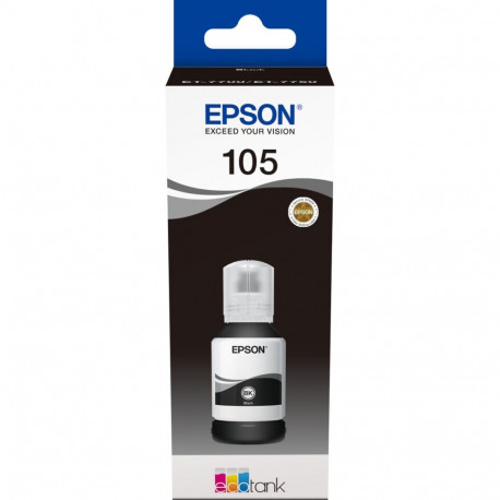 "Epson Tinte 4LB 105 EcoTank Black ink bottle pigmented"