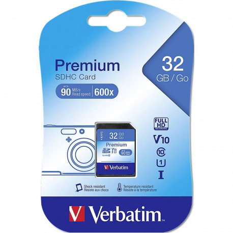 "CARD 32GB Verbatim Premium HC 90MB/s"