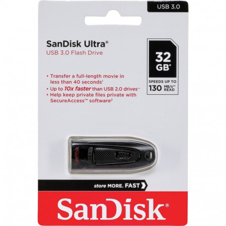 "STICK 32GB USB 3.0 Sandisk Ultra black"