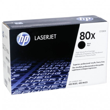 "HP Toner 80X CF280X Schwarz Hohe Kapazität"