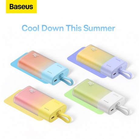 Baseus Baseus Popsicle 5200mAh 20W Powerbank with Built-in Lightning Cable (+ White Baseus Simple US