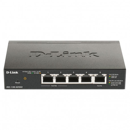 D-link 5-Port Gigabit PoE Smart Managed Switch and PoE Extender DGS-1100-05PDV2 Web managed, Desktop