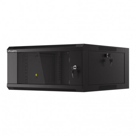 Lanberg Rack cabinet 19" wall-mounted 4U 600 fast assembly (flat pack), black |
