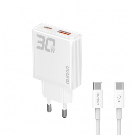 Dudao A30EU C toC SET 1000mm GaN Fast Charger White