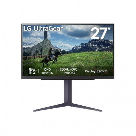LG LCD Monitor||27"|Panel IPS|2560x1440|16:9|180Hz|1 ms|Pivot|Height adjustable|Tilt|Colour Black|27