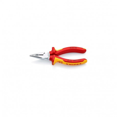 Spitz-Kombizange VDE 0826145 (rot/gelb, Griffe isoliert, VDE-geprüft)