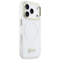 Guess IML Gradient Script Metal MagSafe Case for iPhone 17 Pro - White