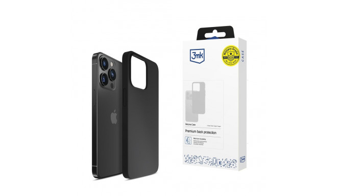3mk Silicone Case for iPhone 16 Pro - Black