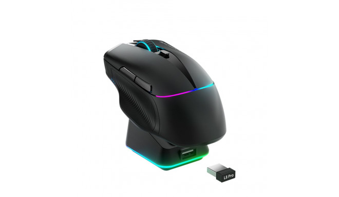 Machenike L8 Pro Wireless Gaming Mouse with Charging Station - Black