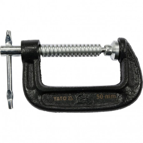 Yato C-kinnitus YT-64251, 2", 50 mm, 200 kg, malm, tsinkitud, A3 terasest